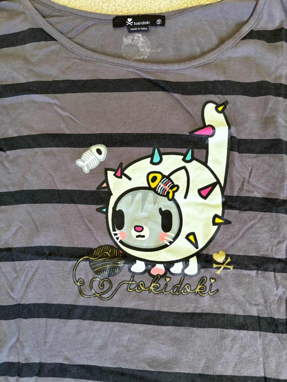 striped tokidoki cactus kitty long sleeve shirt - Picture 2 of 5